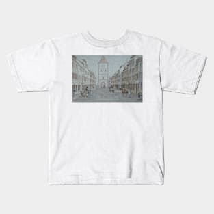 Historic town of Breisach cathedral and rooftops view, Baden-Württemberg region of Germany Kids T-Shirt